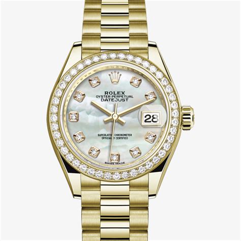 rolex oyster women's watch gold|Rolex lady datejust oyster 28mm.